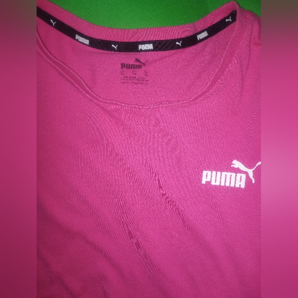 Puma Fuchsia Crew Neck T-Shirt
